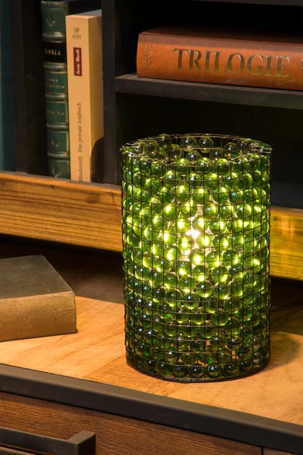 Lucide EXTRAVAGANZA MARBELOUS - Table lamp - Ø 15 cm - 1xE14 - Green - ambiance 2